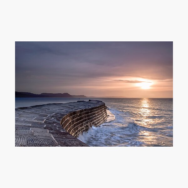 Lyme Regis The Cobb First Light Photographic Print