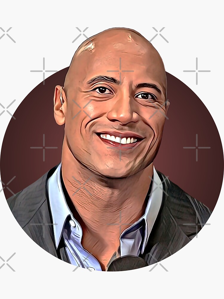 The ROCK DWAYNE JOHNSON Action Movie Star - Big Head Window Cling Decal  Sticker