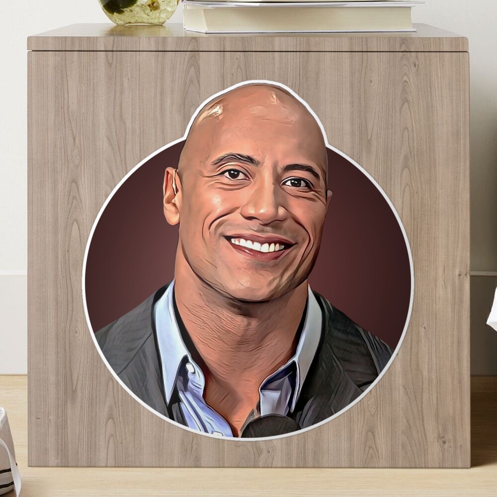 The ROCK DWAYNE JOHNSON Action Movie Star - Big Head Window Cling Decal  Sticker