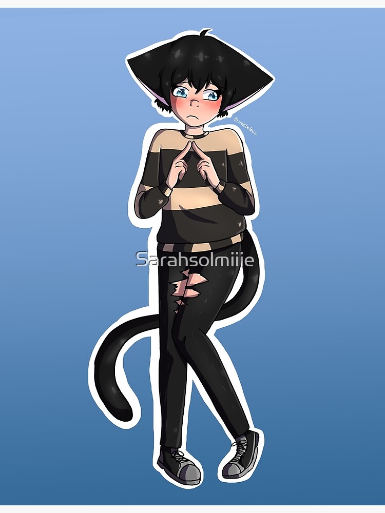 Shy cat boy Ethan Poster