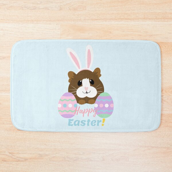 Item preview, Happy Easter ! - Cute Guinea Pig with bunny ears and easter eggs designed and sold by CuddlyPeas.