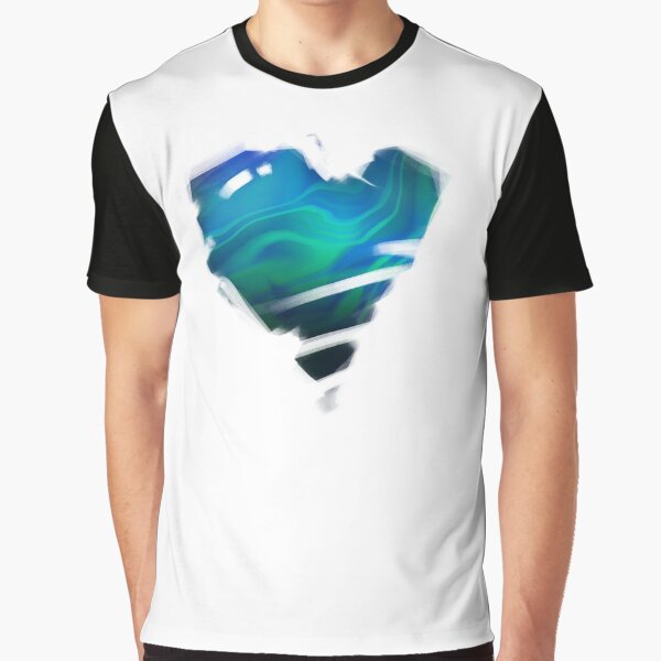 Item preview, Cold Hearted Marbled Dark Blue and Aqua Heart | Marbled Heart Art  | Love Heart | Valentines designed and sold by Mitch616Art.