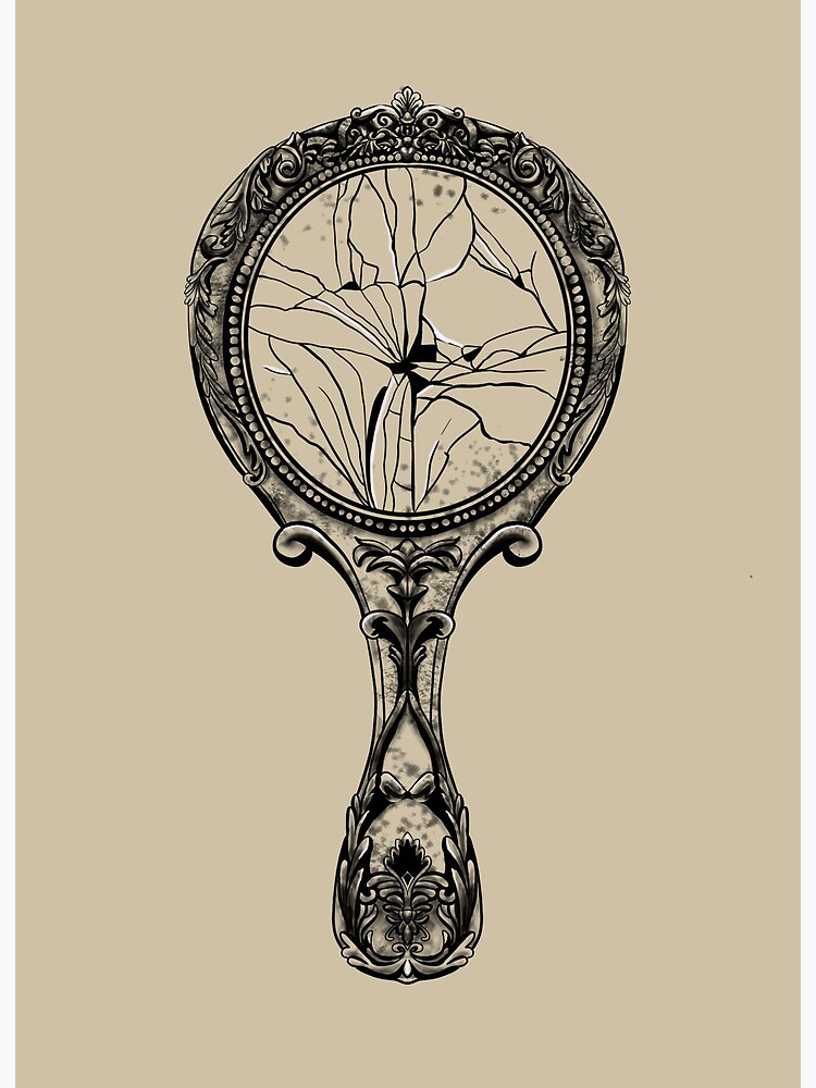 Vintage Broken Mirror Flash Art Board Print