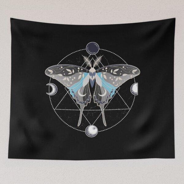 Item preview, Demiboy Luna Moth Celestial Cottagecore LGBT Pride Flag designed and sold by Clara Hollins.