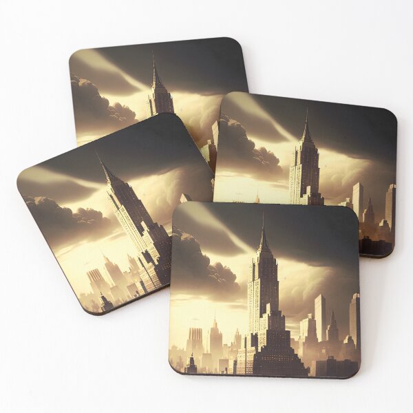 Item preview, Skyline - 1930's Fantasy New York  designed and sold by ShadowAndSlate.