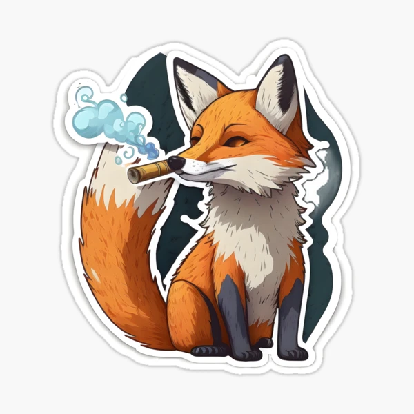 Sticker renard adulte - Sticker A moi Etiquette & Autocollant