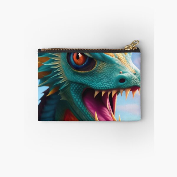 Item preview, Ferocious Cyan and Gold Baby Dragon designed and sold by dragynrain.