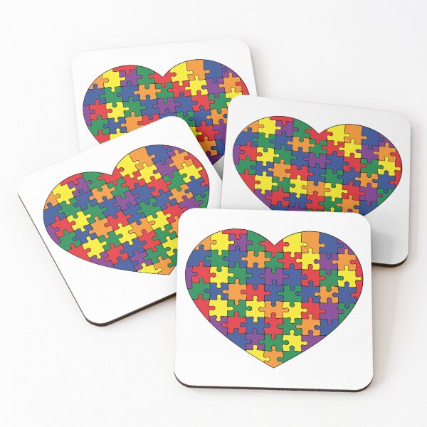 Item preview, Puzzle Heart - Rainbow Pride Colors designed and sold by LaLunaWinters.