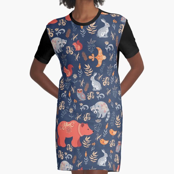 Forêt de conte de fées. Renard Robe t-shirt