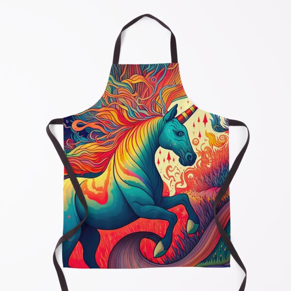 Item preview, Colourful Psychedelic Unicorn Painting designed and sold by mhart64.