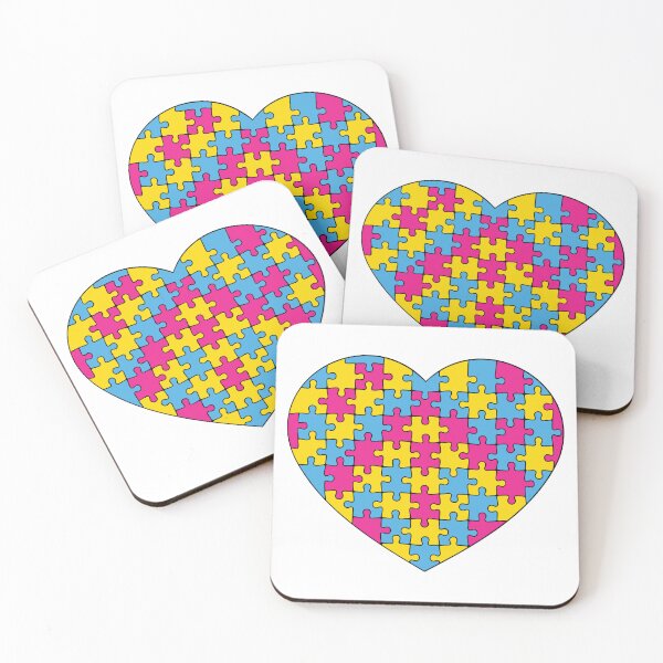 Item preview, Puzzle Heart - Pansexual Pride Colors designed and sold by LaLunaWinters.