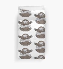 Lets cuddle with a cute little sloth Duvet Cover