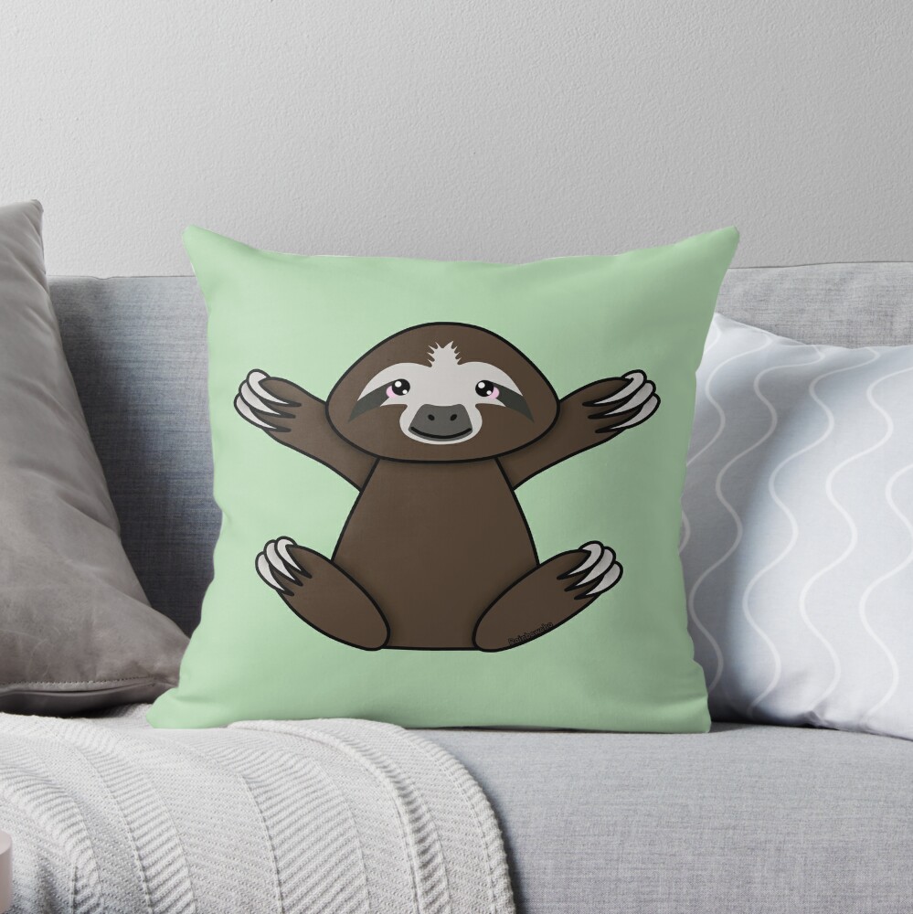 sloth plush throw