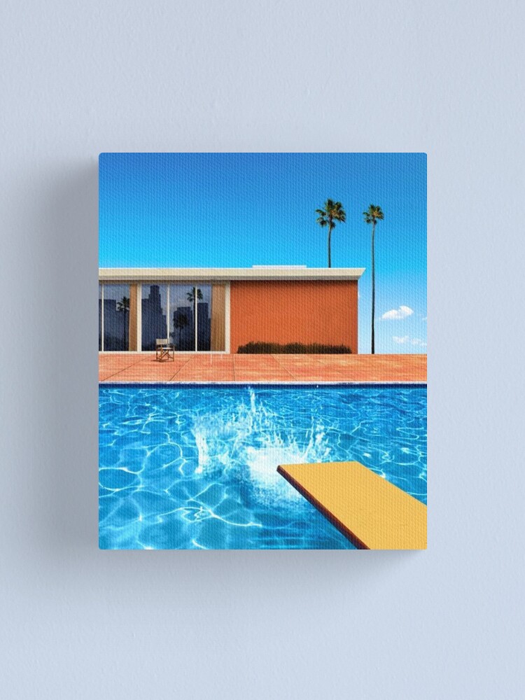 Tableau David Hockney Tableau Mural David Hockney - Impression Toile 21x30cm - Décoration Salon Moderne - Sans Cadre Art Mural Sans Cadre 21x30cm