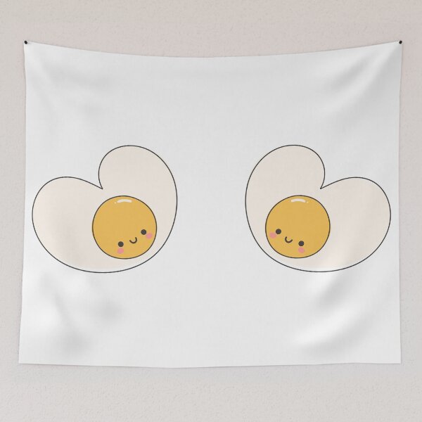 Item preview, Egg Boobies | Over Easy | Kawaii food designed and sold by AllPunAndGames.