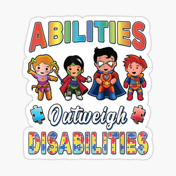 Item preview, Autism Awareness Boy Abilities Outweigh Disabilities Teacher designed and sold by anisoo19.
