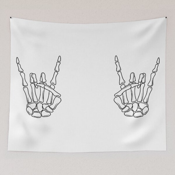 Item preview, Skelton Rock Hand Boobies | Rock N Roll | Music designed and sold by AllPunAndGames.