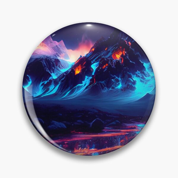 Item preview, Fantasy Landscape Art, Glowing Mountains designed and sold by Fantasy Masterpiece.