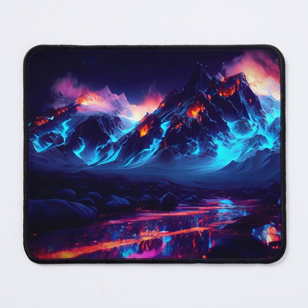 Item preview, Fantasy Landscape Art, Glowing Mountains designed and sold by Fantasy Masterpiece.