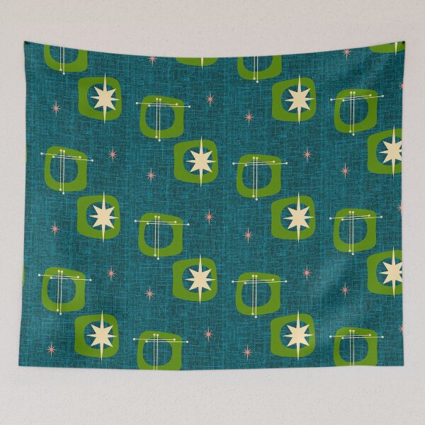 Item preview, Abstract Atomic in Blue designed and sold by StarLiteRetro.