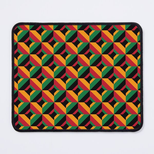 Item preview, African Red Black Yellow and Green Weave Pattern Print designed and sold by aprilsims.
