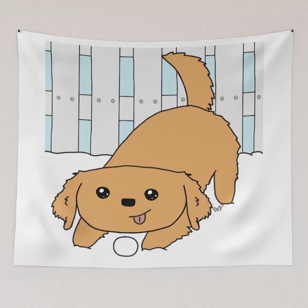 Item preview, Golden Playing in the Snow designed and sold by itsjustmebre.