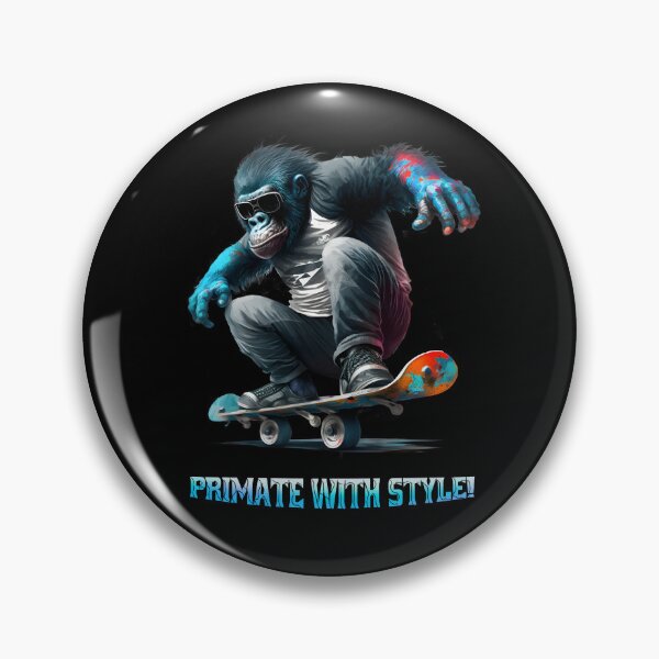 Item preview, Primate with style, skateboard monkey    designed and sold by Brushpalette888.