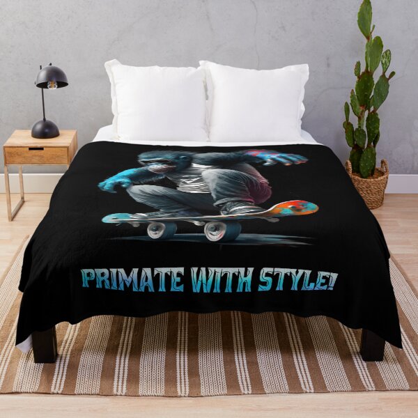 Item preview, Primate con estilo, mono de skate designed and sold by Brushpalette888.