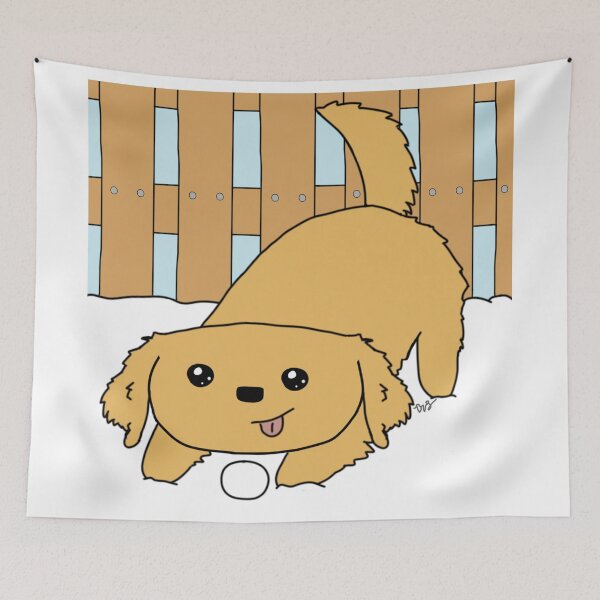 Item preview, Golden Playing in the Snow designed and sold by itsjustmebre.