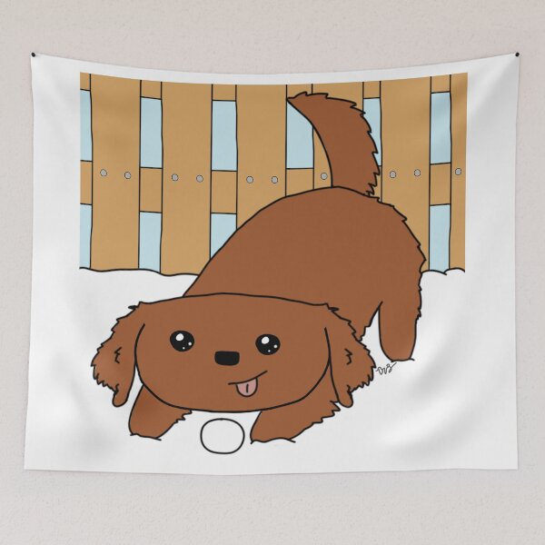Item preview, Red Golden Playing in the Snow designed and sold by itsjustmebre.