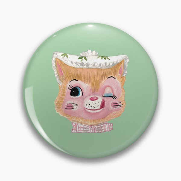 Artikelvorschau, Vintage Winking Kitty (keine Teekanne) entworfen und verkauft von The kitschy Citrus.
