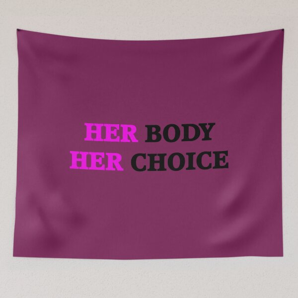 Item preview, Her Body Her Choice pink pink designed and sold by oxoxoxo.