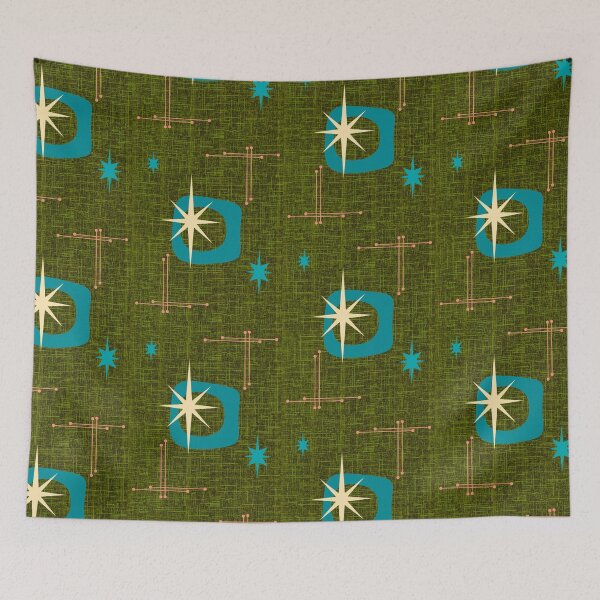 Item preview, Abstract Atomic in Avocado designed and sold by StarLiteRetro.