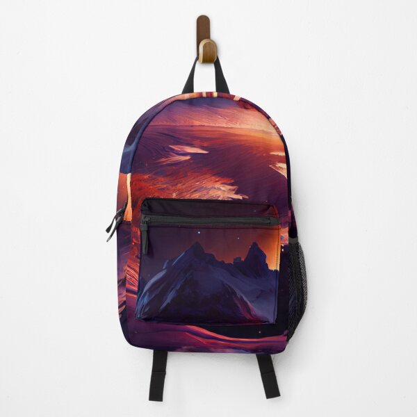 Item preview, Fantasy Landscape Art, Galaxy Over Ice Volcano designed and sold by Fantasy Masterpiece.