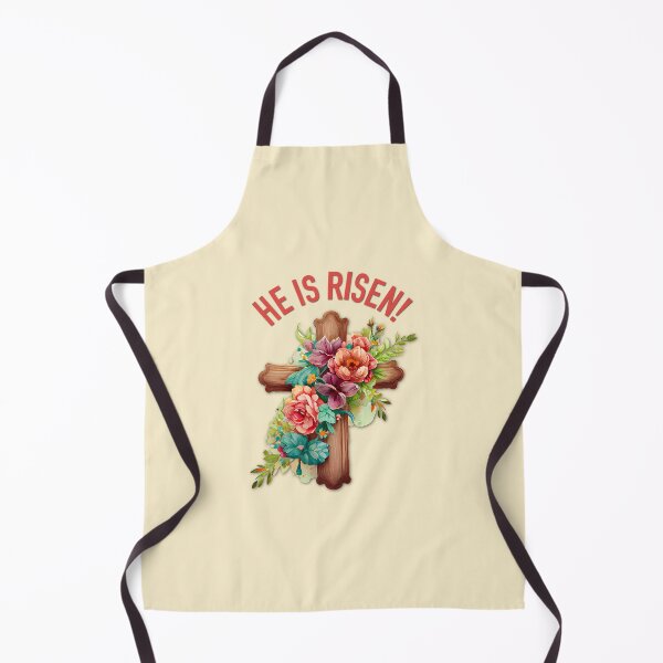 Item preview, He is Risen Easter Watercolor Floral Cross designed and sold by Gsallicat.