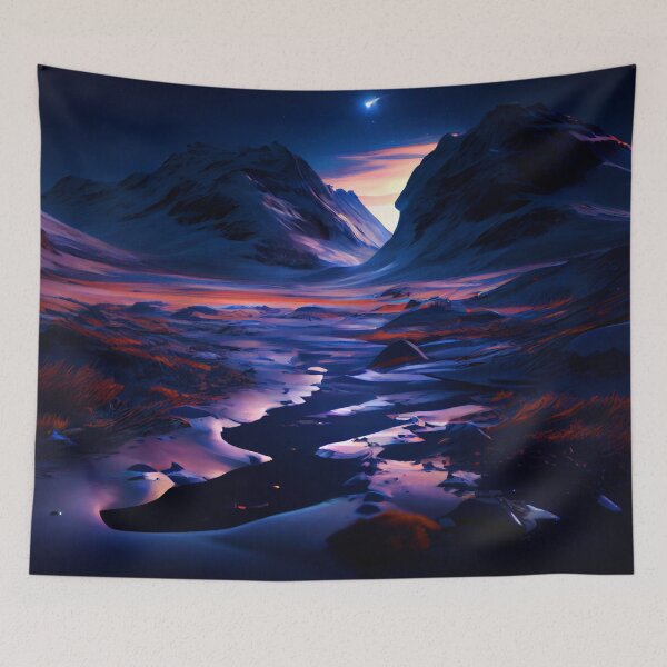 Item preview, Fantasy Landscape Art, Blue Comet designed and sold by Fantasy Masterpiece.