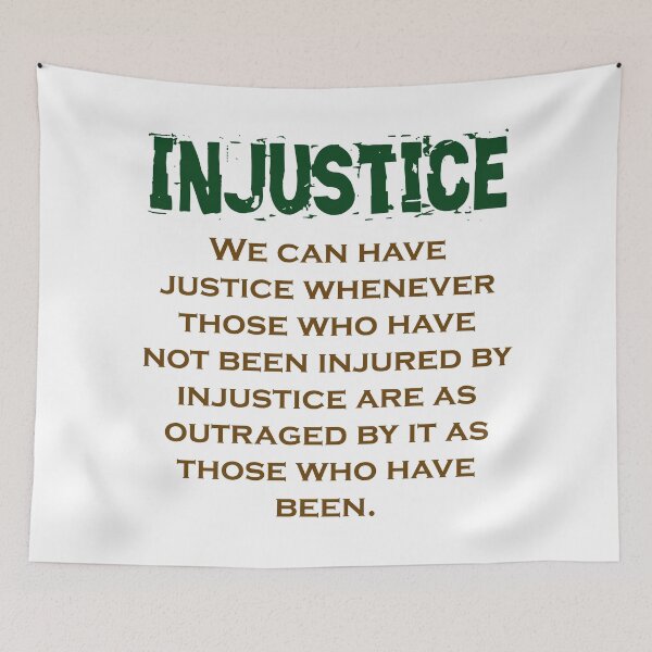 Item preview, We Can Have Justice Whenever - Injustice Quote designed and sold by CrankyOldDude.