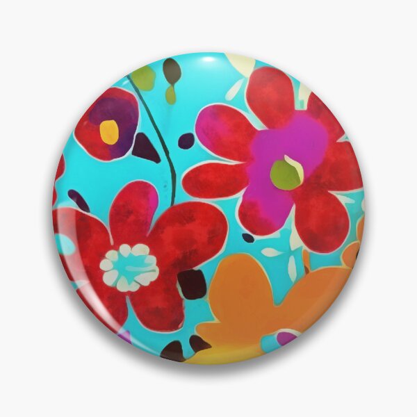 Item preview, Seventies Inspired Hothouse Florals Painting designed and sold by taiche.