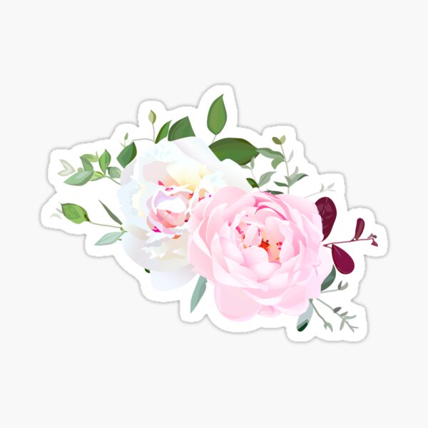 Item preview, Small summer bouquets of pink rose, white peony, red dahlia designed and sold by lavendertime.