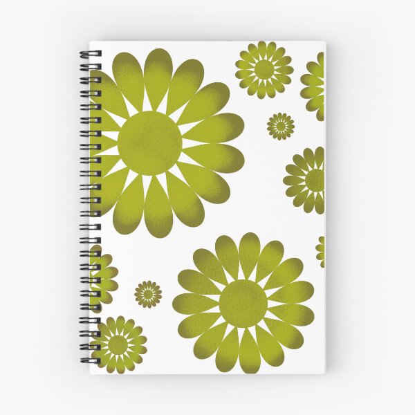 Item preview, Retro Daisies in Avocado  designed and sold by StarLiteRetro.