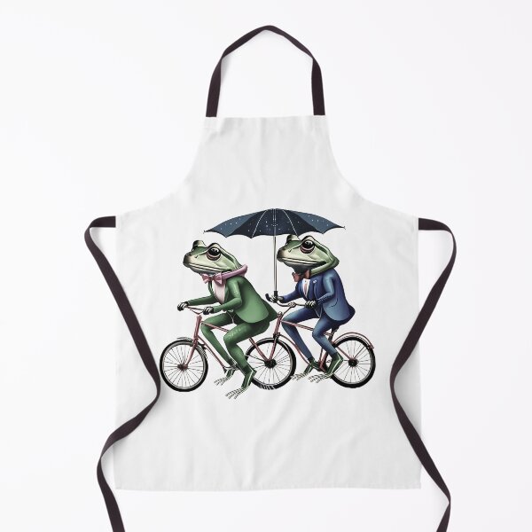 Item preview, Two frogs in vintage suits riding bicycles designed and sold by estudiopublik.