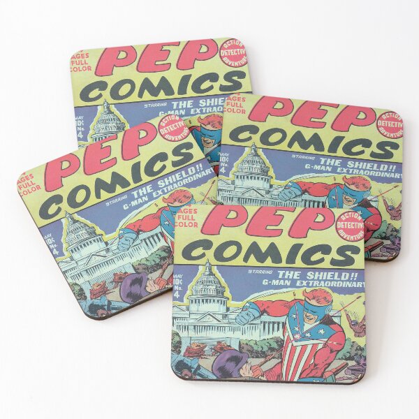 Item preview, PEP Comics, Issue 4 Cover Art, 1940. Introducing 'The Shield' designed and sold by The-Hist-Image.