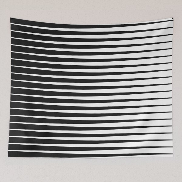 Item preview, Black and White Minimal Tapered Stripes Pattern designed and sold by amini54.