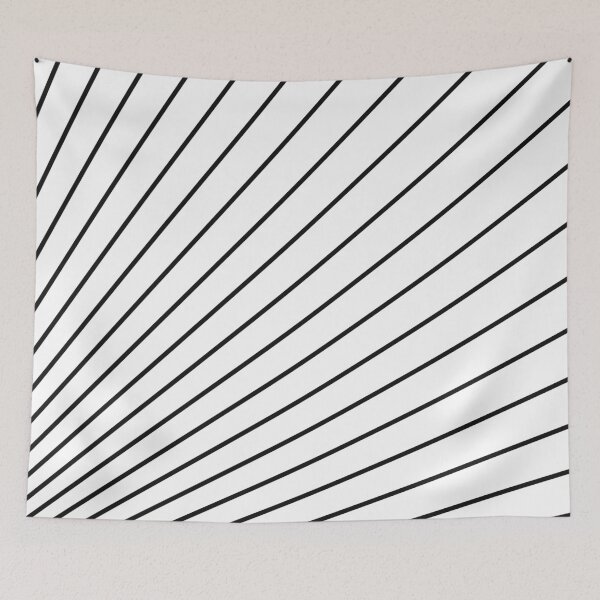 Item preview, Black and White Minimal Radiating Line Pattern designed and sold by amini54.