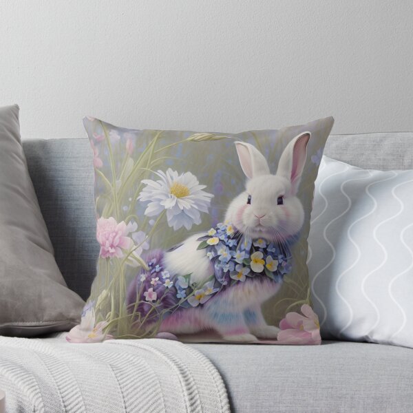 Item preview, Colorful Festive Easter Eggs Easter Bunny Spring Flowers Version 42 designed and sold by DreamingAwake1.