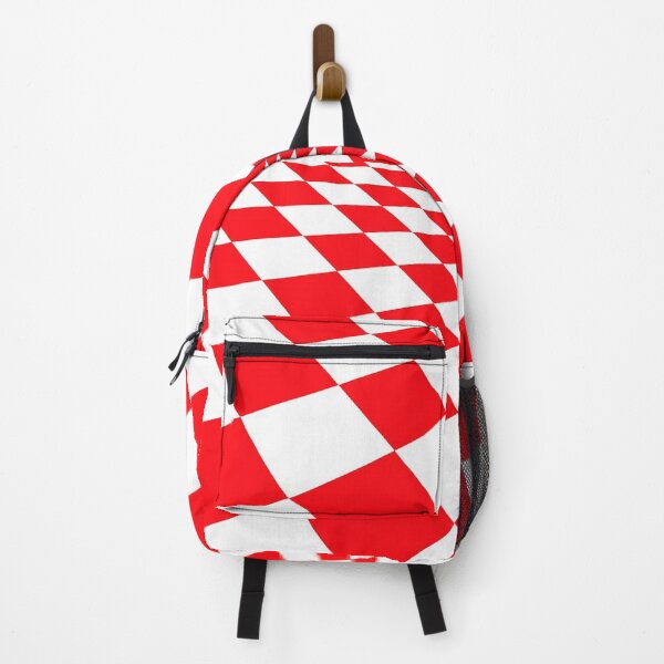 Item preview, Red and white chequer board pattern decreasing into the distance. designed and sold by claireseyeview.
