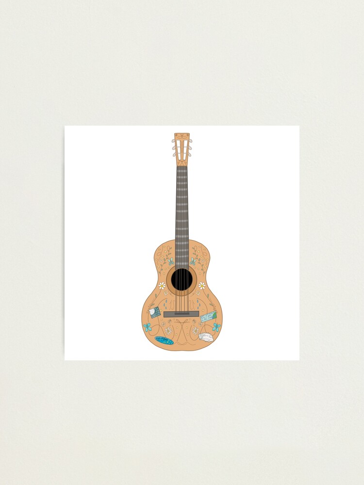 Taylor Swift - Debut Era Guitar with Quotes and Album References  Photographic Print for Sale by Mayme