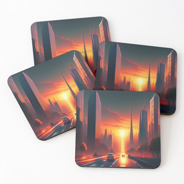Item preview, Sunrise over the city designed and sold by cruzanworks.