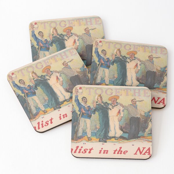 Item preview, All Together! Enlist In The Navy WWI Poster designed and sold by Oldetimemercan.