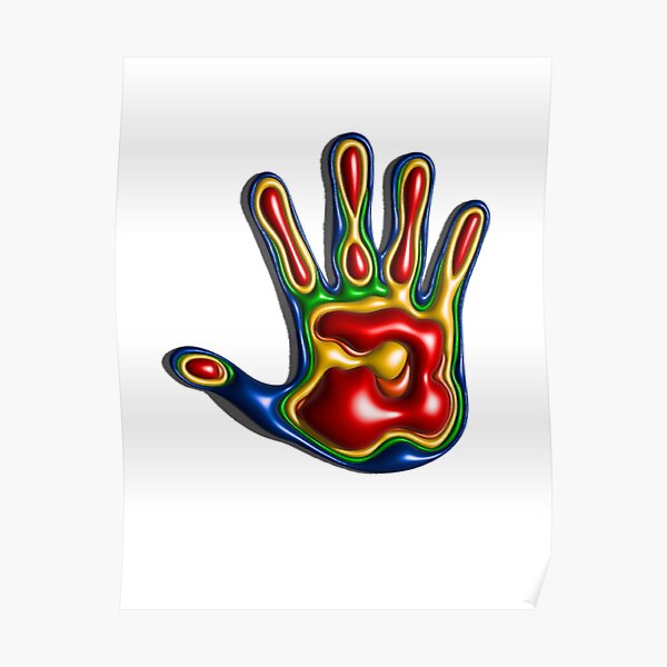 Heat Signature Metallic Hand Poster
